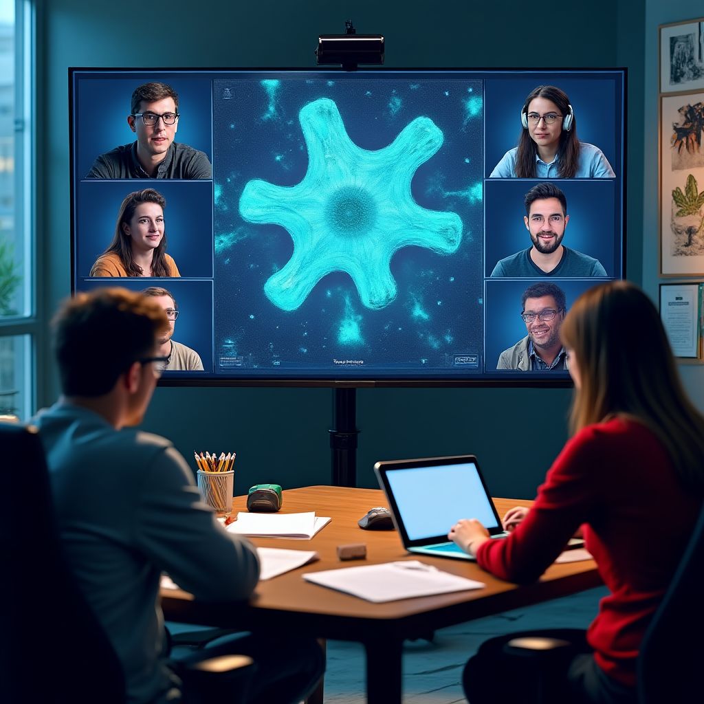 Community brainstorming session for solving a puzzle
